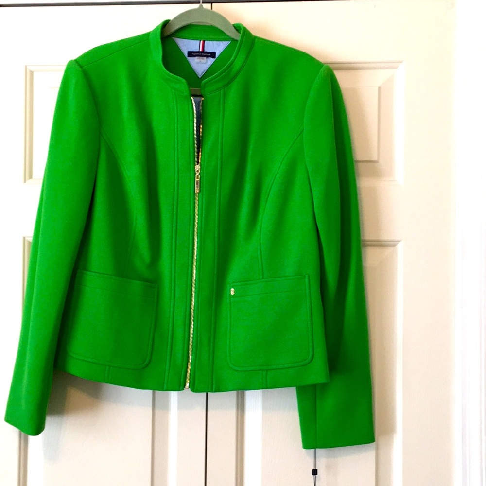 TOMMY HILFIGER Kelly Green jacket. New with tags. Size 16.